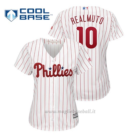 Maglia Baseball Donna Philadelphia Phillies J.t. Realmuto Cool Base Majestic 1ªBianco